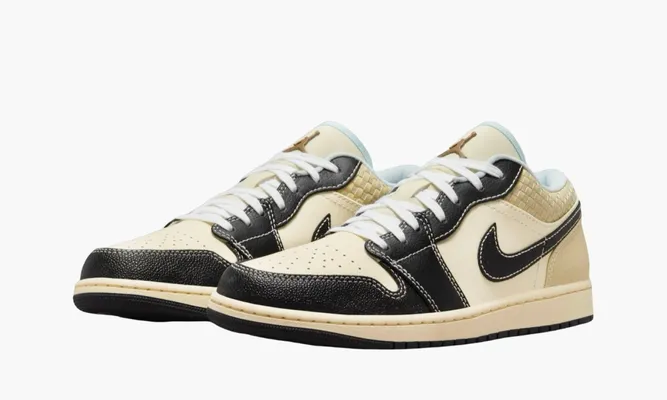 Кроссовки Air Jordan 1 Low SE «Coconut Milk Black» бежевый