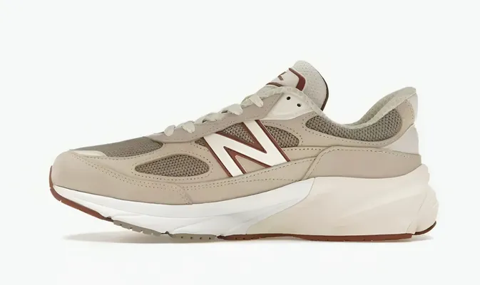 Кроссовки Loro Piana New Balance 990v6 Made in USA «Raw Cashew» кремовый
