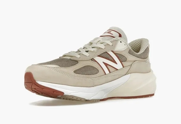 Кроссовки Loro Piana New Balance 990v6 Made in USA «Raw Cashew» кремовый