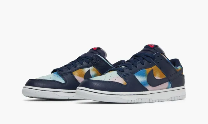 Кроссовки Dunk Low Premium «Graffiti Pack - Obsidian» синий