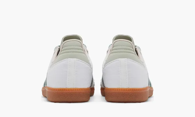 Кроссовки Adidas Wmns Samba OG «White Silver Green» серый