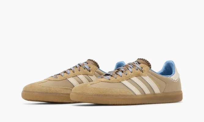 Кроссовки Wales Bonner x Adidas Samba Nylon «Desert White» коричневый