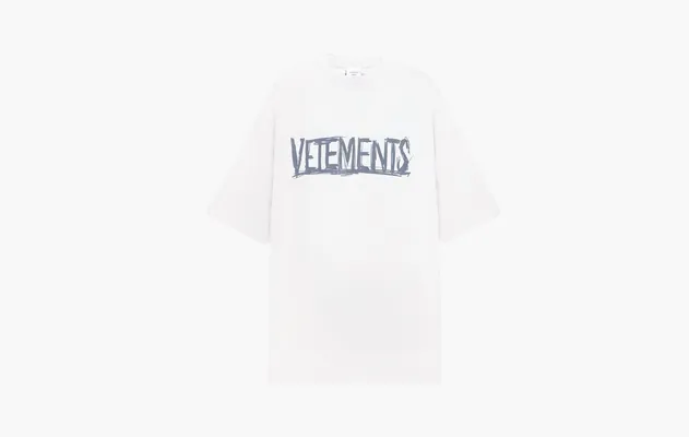 Одежда Vetements Worldtour Logo T-shirt «Grey» белый
