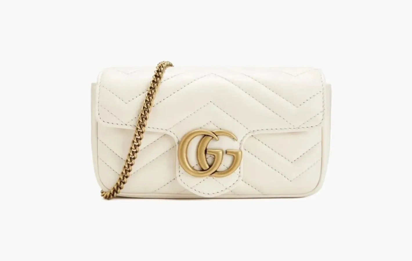 Gucci GG Marmont Matelasse Super Mini Bag «White»