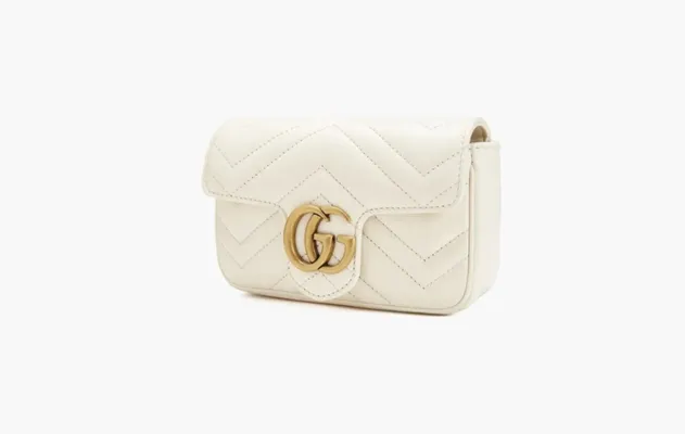 Сумки Gucci GG Marmont Matelasse Super Mini Bag «White» белый