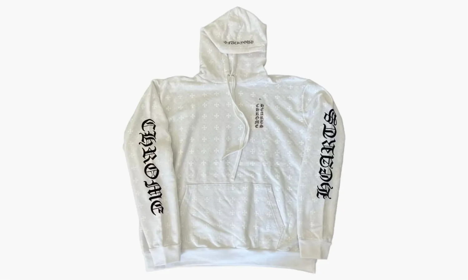 Chrome Hearts Plus Cross Horseshoe Hoodie «White»