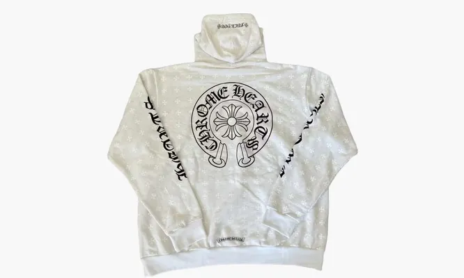 Одежда Chrome Hearts Plus Cross Horseshoe Hoodie «White» белый