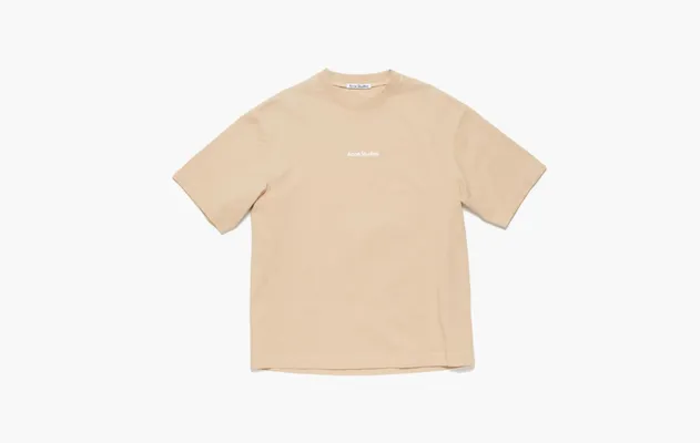 Одежда Acne Studios Relaxed Fit Face Logo T-shirt «Wheat Beige» бежевый