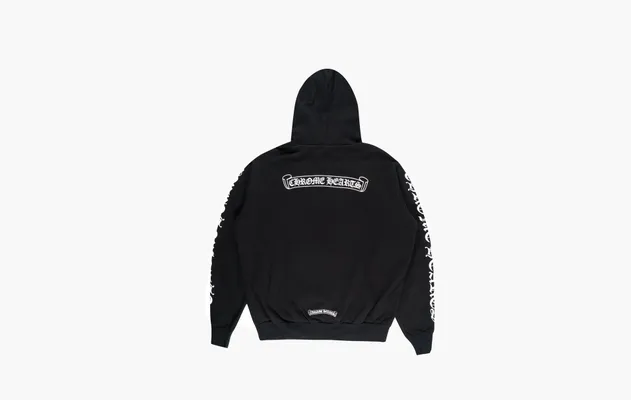 Одежда Chrome Hearts Script Logo Hooded Sweatshirt «Black» черный