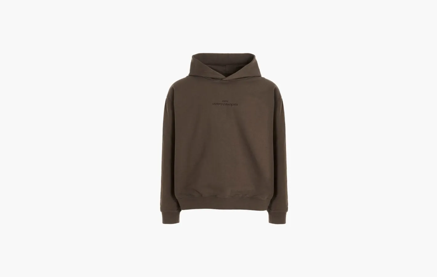 Maison Margiela Logo Embroidered Long-Sleeve Hoodie «Military Olive»