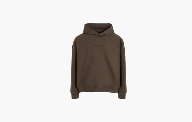 Одежда Maison Margiela Logo Embroidered Long-Sleeve Hoodie «Military Olive» коричневый