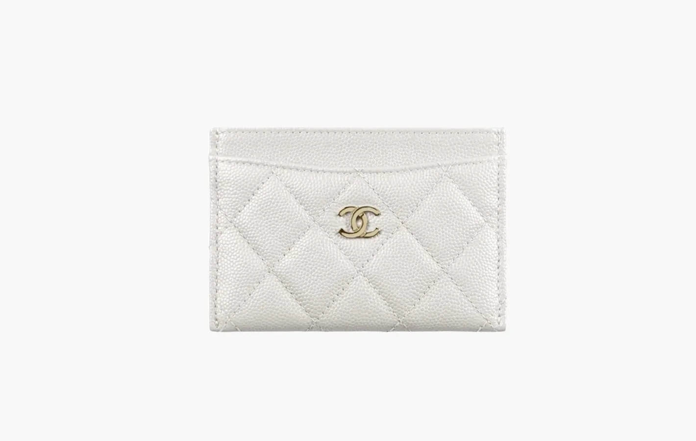 Chanel СС Mini Logo Calfskin Leather Cardholder «White»
