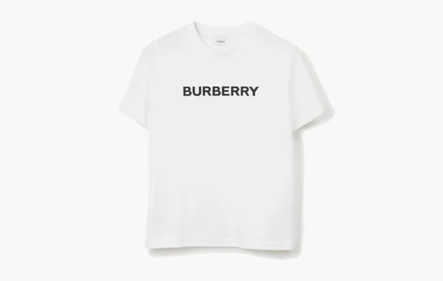 Одежда Burberry Logo-print Organic Cotton T-shirt «White» белый