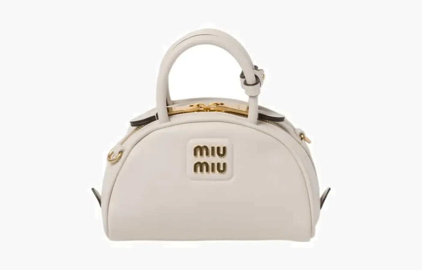 Miu Miu Patent Leather Top-Handle Bag «White»