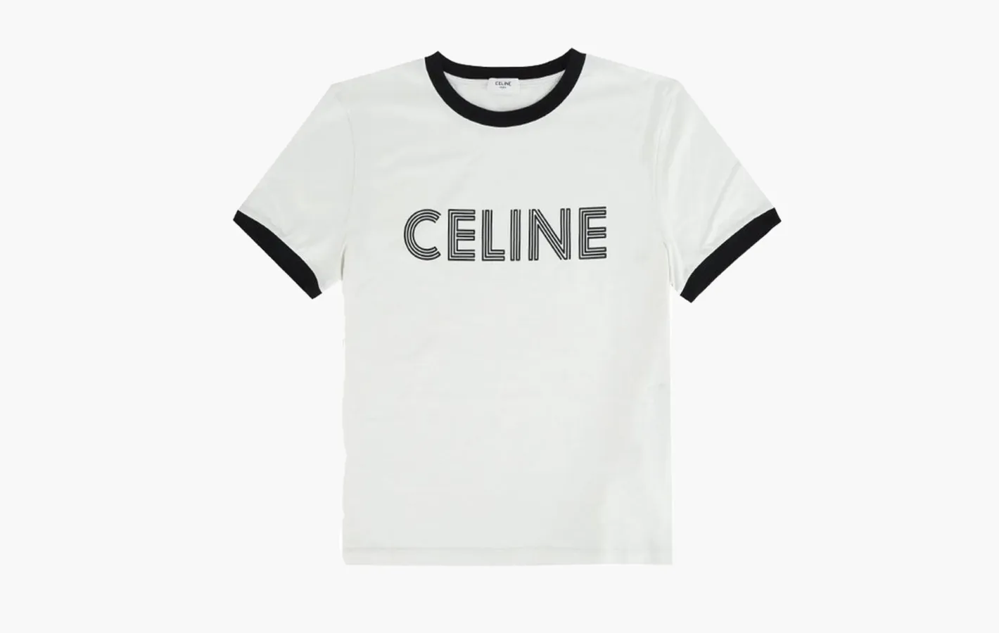 Celine Loose T-Shirt Jersey «Dirty White Black»