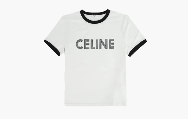 Одежда Celine Loose T-Shirt Jersey «Dirty White Black» белый