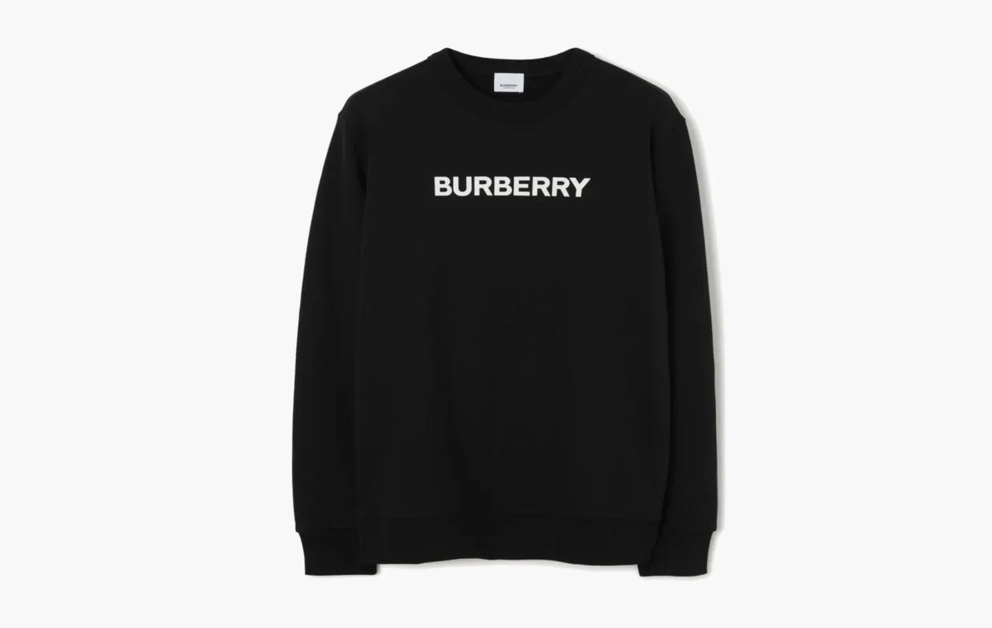 Burberry Logo Print Cotton Sweatshirt «Black»