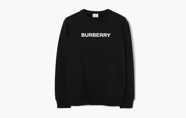 Одежда Burberry Logo Print Cotton Sweatshirt «Black» черный