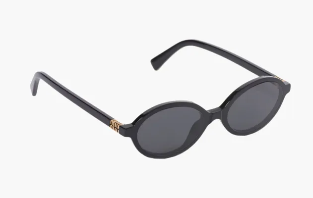 Аксессуары Miu Miu Regard «Black» Sunglasses Slate Gray Lenses черный