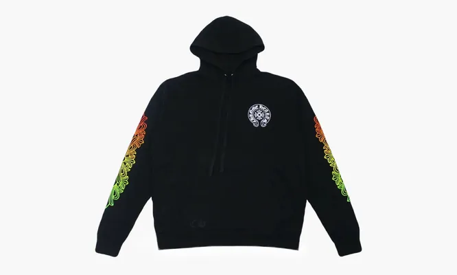 Одежда Chrome Hearts Floral Sleeve Gradient Made In Hollywood Hoodie «Black / Gradient» черный