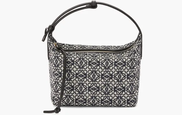Сумки Loewe Cubi Anagram Jacquard Bag «Navy / Black» серый