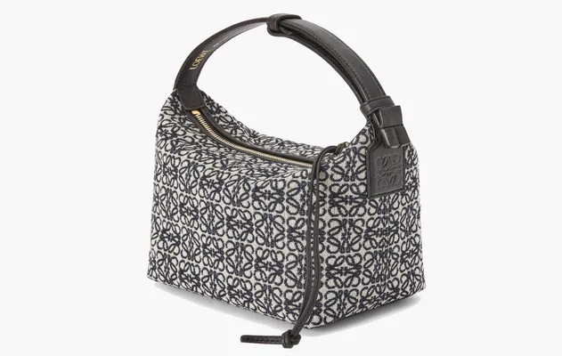 Сумки Loewe Cubi Anagram Jacquard Bag «Navy / Black» серый