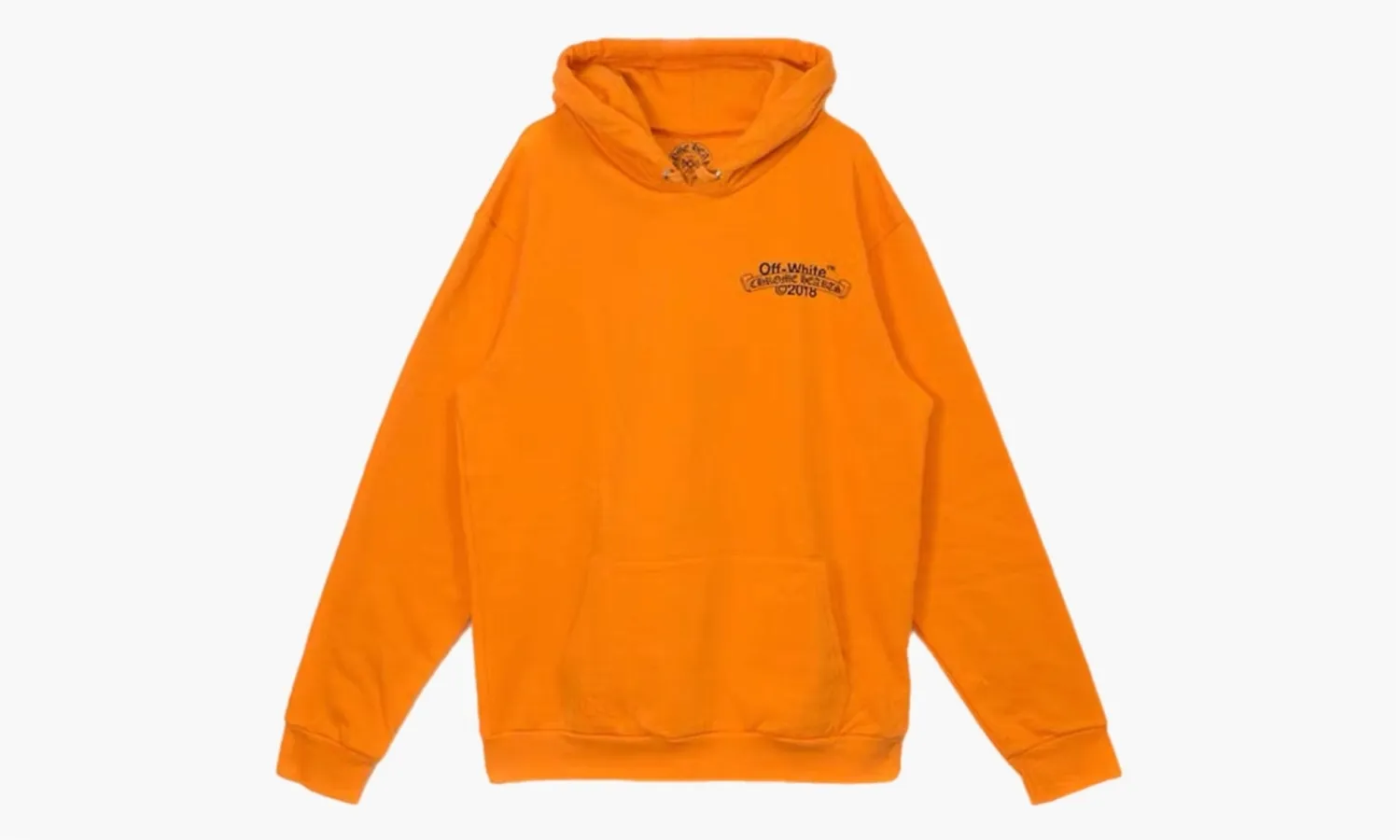 OFF-WHITE x Chrome Hearts 2018 Hoodie «Orange/Black»
