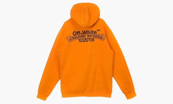 Одежда OFF-WHITE x Chrome Hearts 2018 Hoodie «Orange/Black» оранжевый