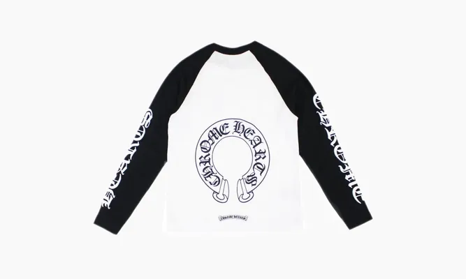 Одежда Chrome Hearts Horseshoe Baseball Shirt «White / Black» белый