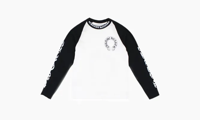 Одежда Chrome Hearts Horseshoe Baseball Shirt «White / Black» белый