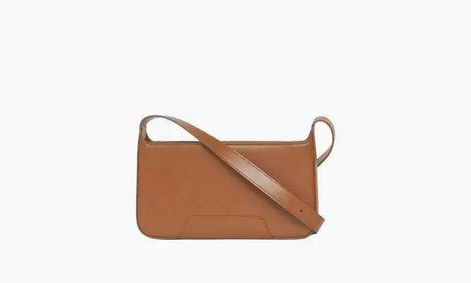 Сумки Burberry Leather TB Shoulder Bag «Brown» коричневый