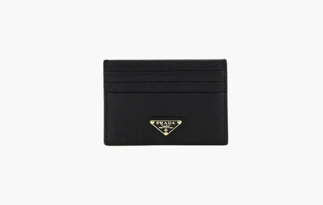 Аксессуары Prada Saffiano Card Holder «Black» черный
