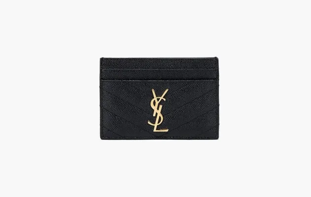 Аксессуары Saint Laurent Cassandre Card holder «Black» черный