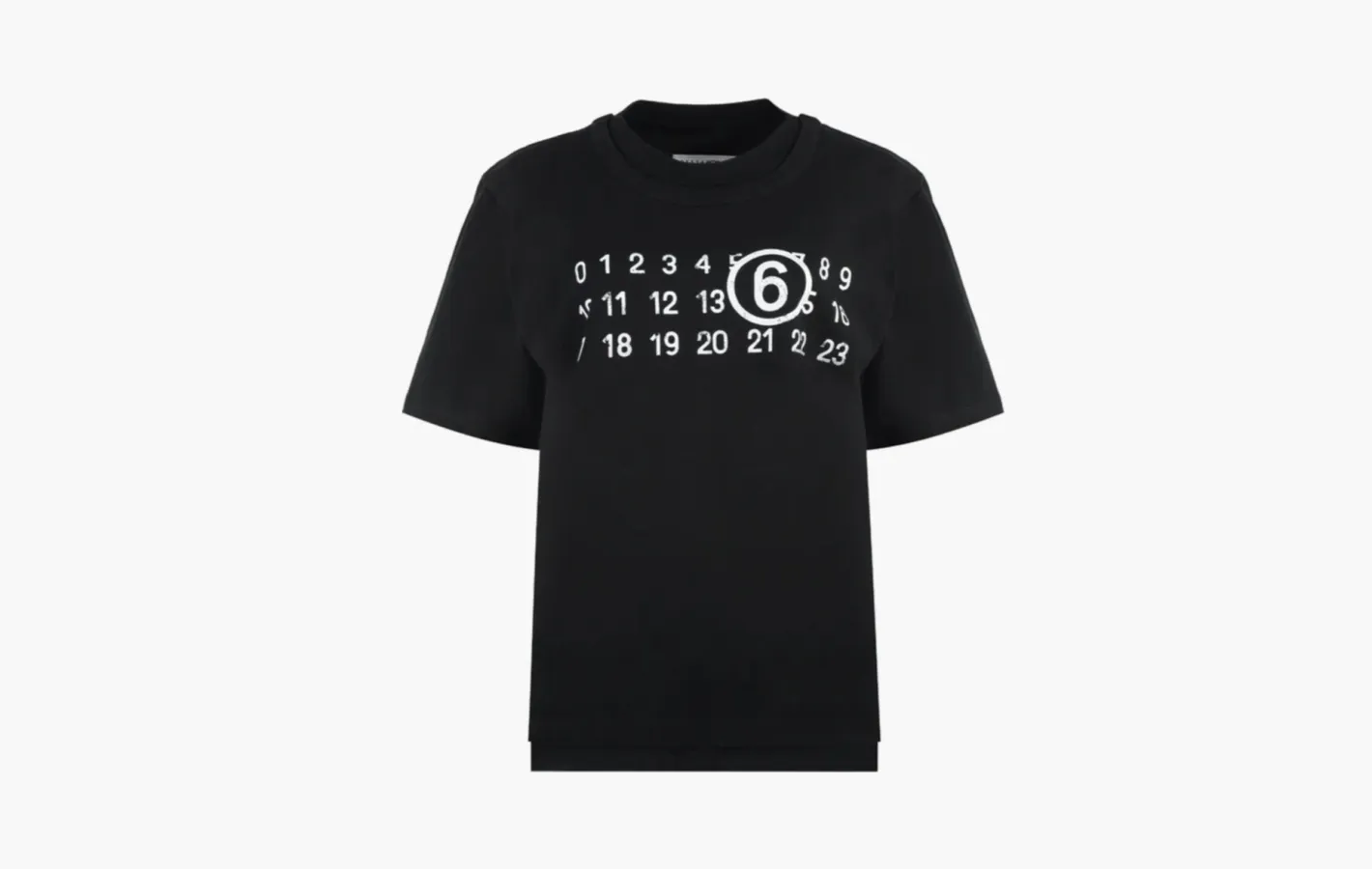 MM6 Maison Margiela Number Logo Cotton Crewneck T-Shirt «Black»