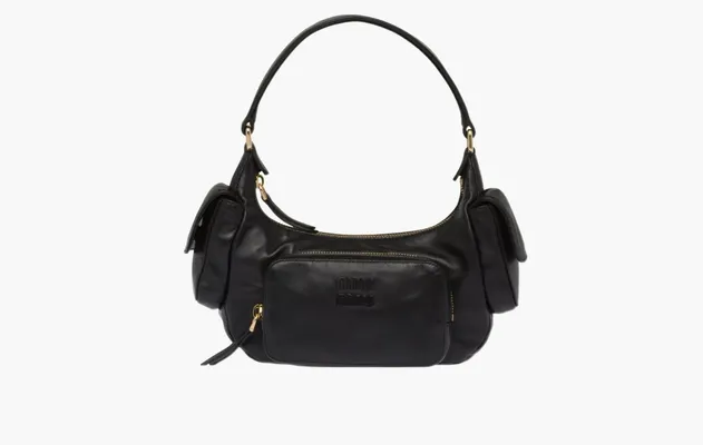 Сумки Miu Miu Leather Pocket Bag «Black» черный