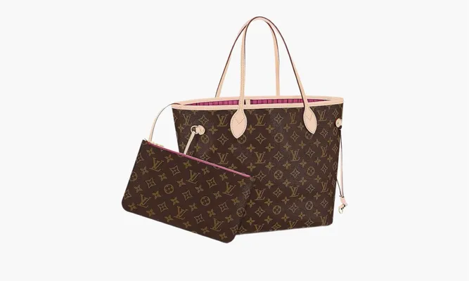 Сумки Louis Vuitton Neverfull «Monogram MM Pivoine Lining» коричневый