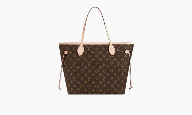 Сумки Louis Vuitton Neverfull «Monogram MM Pivoine Lining» коричневый