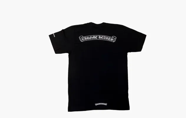 Одежда Chrome Hearts Scroll Logo T-Shirt «Black» черный