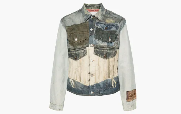 Одежда Acne Studios Printed Jacket Fitted Fit «Mid Blue» разноцветный