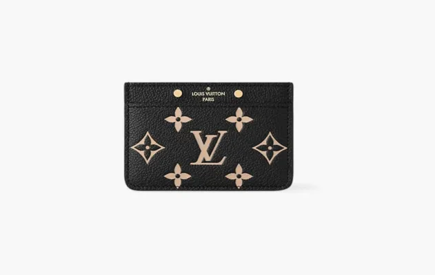 Аксессуары Louis Vuitton Monogram Empreinte Leather Card Holder «Bicolour» черный