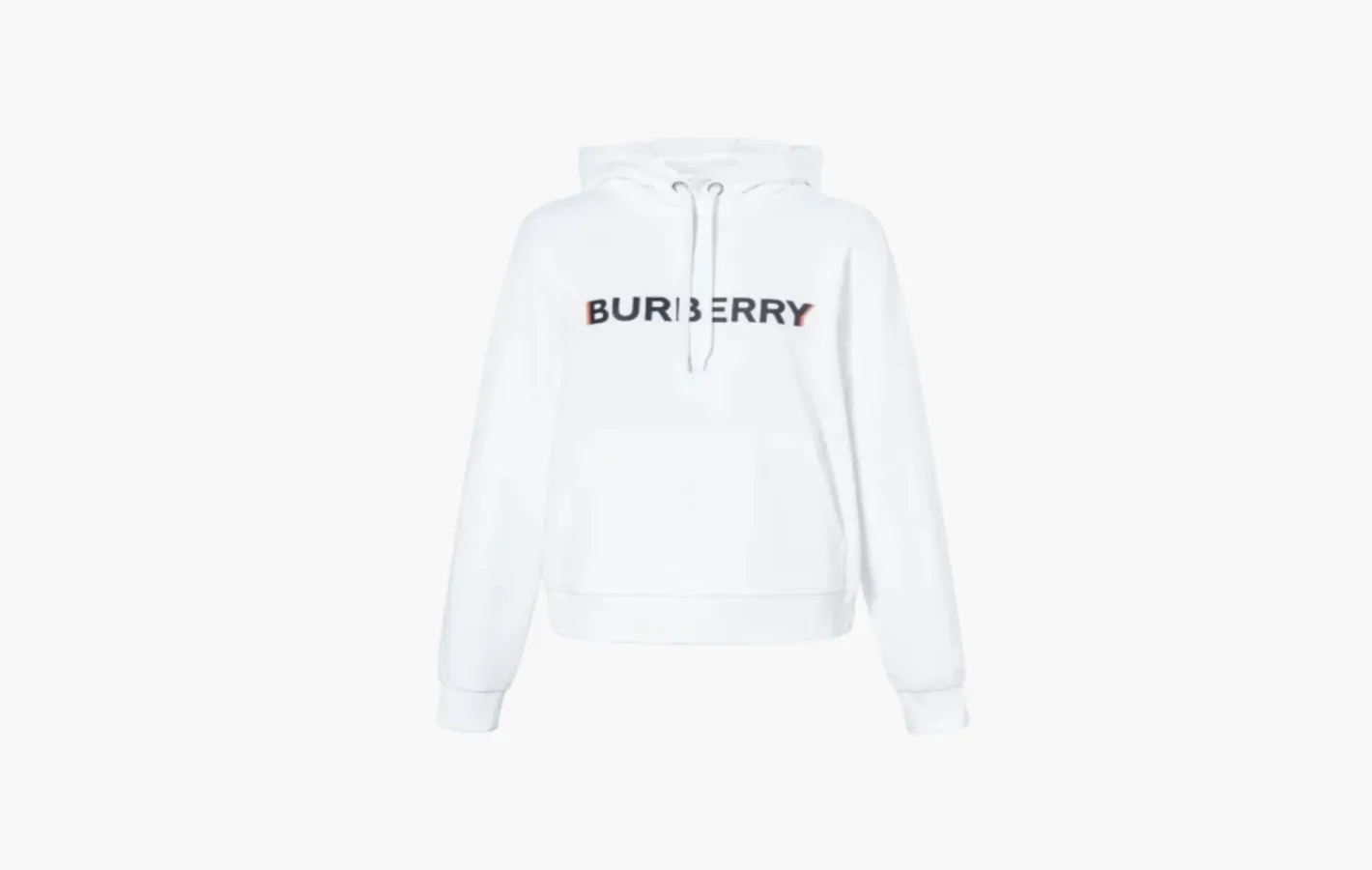 Burberry Letter Print Hooded Long Sleeve Sweatshirt «White»
