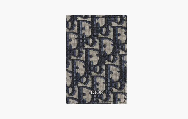 Аксессуары Dior Oblique Jacquard Card Holder Bi-Fold «Beige/Black» бежевый