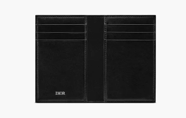 Аксессуары Dior Oblique Jacquard Card Holder Bi-Fold «Beige/Black» бежевый