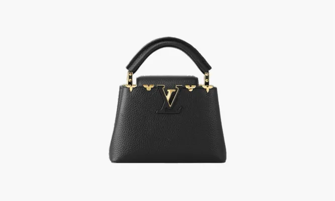 Сумки Louis Vuitton Capucines MINI Taurillion Leather «Black» черный
