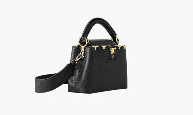 Сумки Louis Vuitton Capucines MINI Taurillion Leather «Black» черный