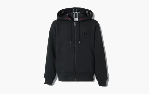 Одежда Burberry Letter Graphic Cotton Blend Hoodie «Navy» черный