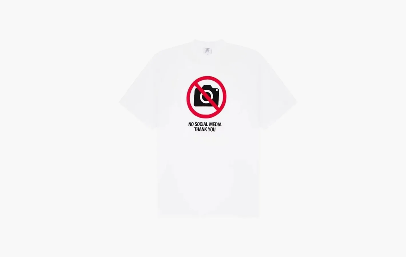 Vetements No Social Media T-Shirt «White»