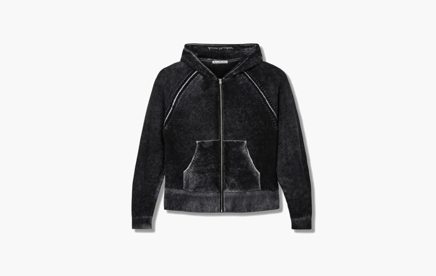 Acne Studios Hooded Zip Knit Sweater «Black»