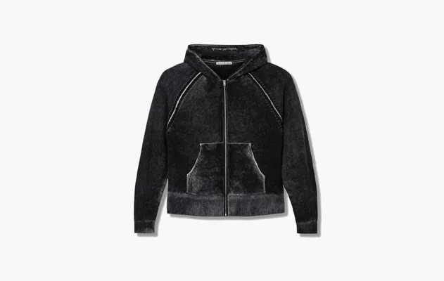 Одежда Acne Studios Hooded Zip Knit Sweater «Black» черный