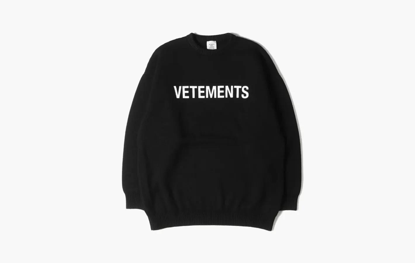 Vetements Logo Intarsia Knit «Black»
